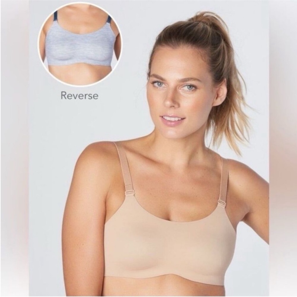 Knix Evolution Wireless Reversible Bra Nude Gray size 3